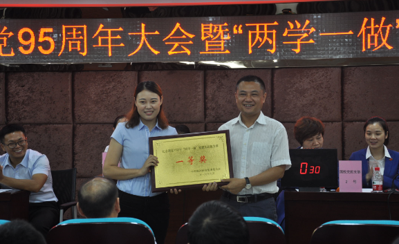 集团公司举办庆祝建党95周年表彰大会暨“两学一做”党建知识抢答赛活动